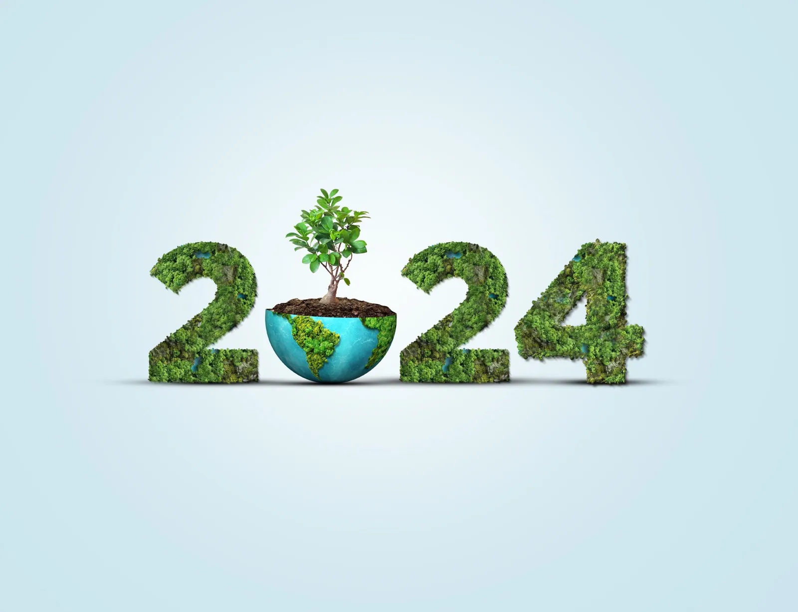 New,Year,2024,Green,Recycling,And,Save,Our,Planet,And
